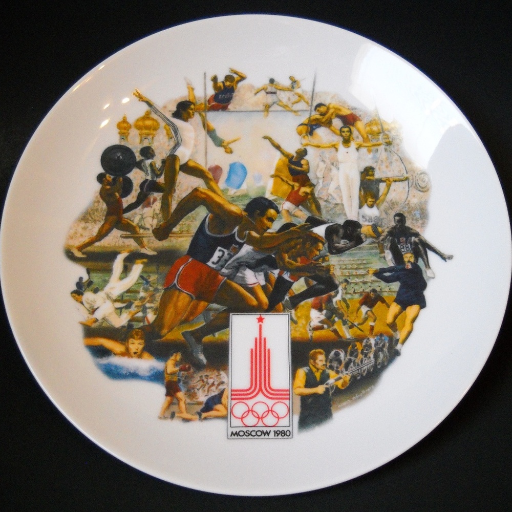 XXII Olympic Plate Moscow Summer Games 1980 Commemorative Limited Edition #8093B